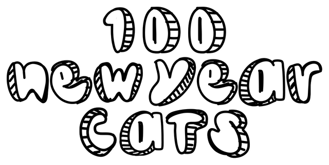 Логотип 100 New Year Cats