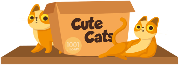 Логотип 1001 Jigsaw. Cute Cats