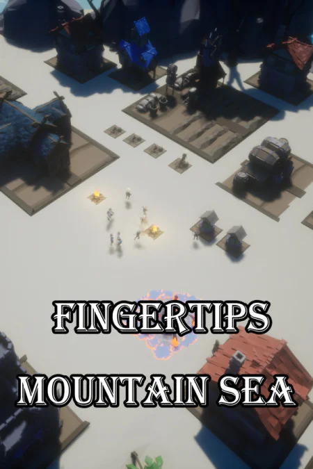 Fingertips mountain sea