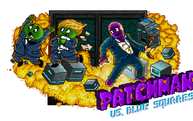 Логотип Patchman vs. Blue Squares