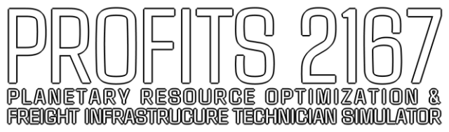 Логотип PROFITS 2167: Planetary Resource Optimization and Freight Infrastructure Technician Simulator