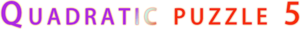 Логотип Quadratic puzzle 5