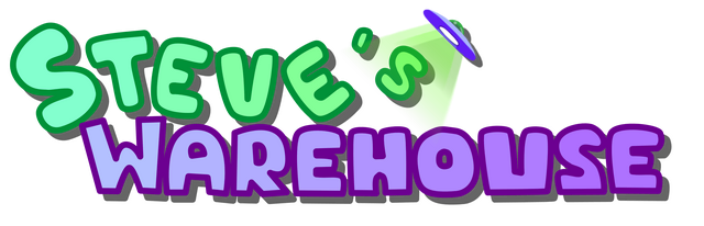 Логотип Steve's Warehouse: Physics. Roguelike. Chaos.