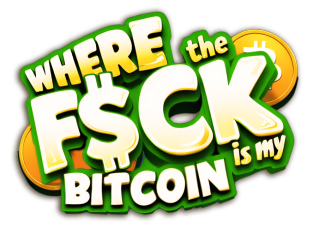 Логотип WHERE the F$CK is my BITCOIN